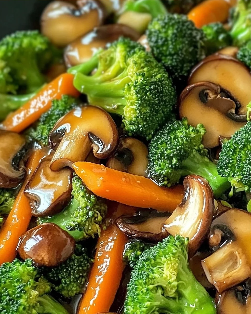 15-Minuten-Pfanne mit Champignons, Brokkoli und Karotten