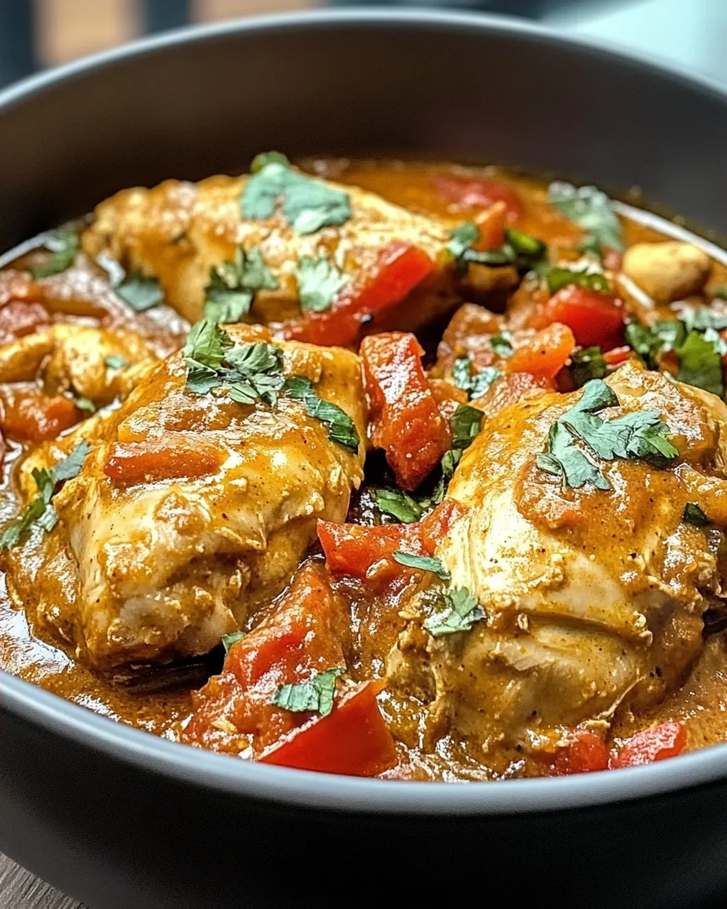 Afrikanischer Hühnchen-Erdnuss-Eintopf für Genießer