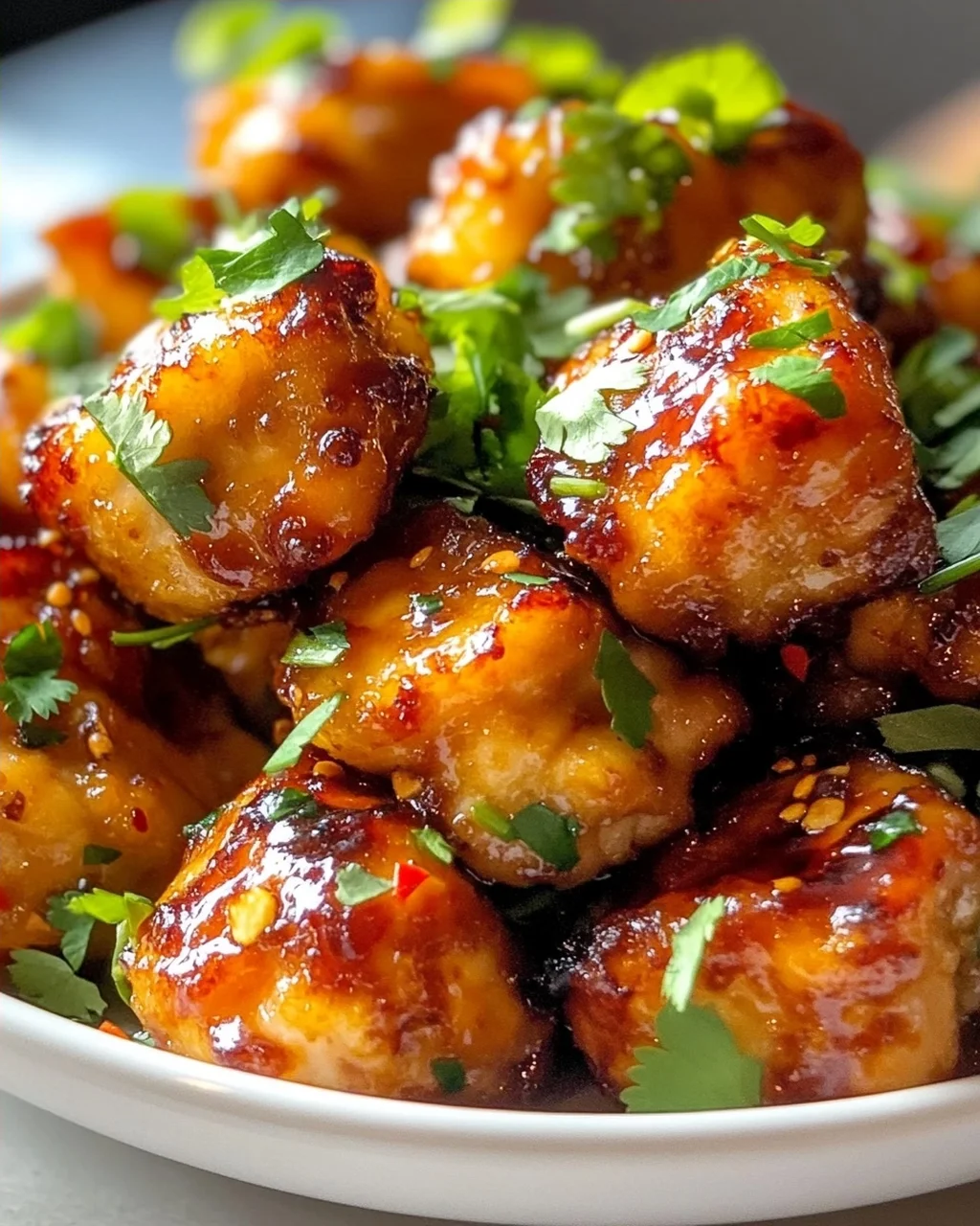 Air Fryer: Süß-scharfe Thai-Hühnchenbissen mit Chili-Glasur