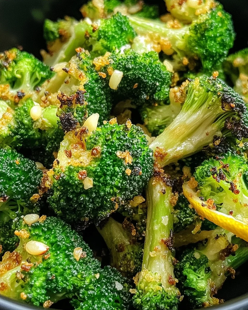 Bestes Airfryer Brokkoli mit Knoblauch und Zitrone