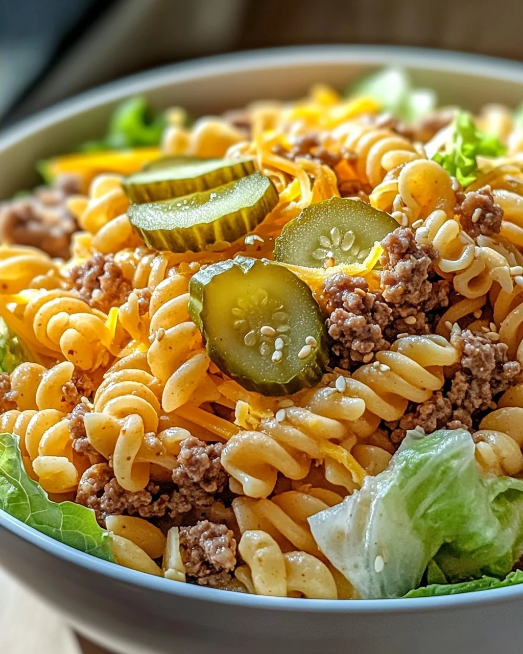 Big Mac Nudelsalat: Der Kult-Burger als frischer Salat!