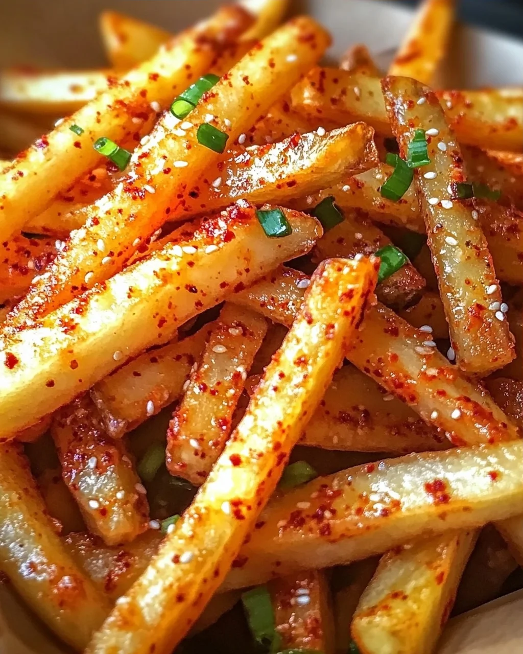 Dunkle koreanische Pommes: Knusprige Geschmacksexplosion