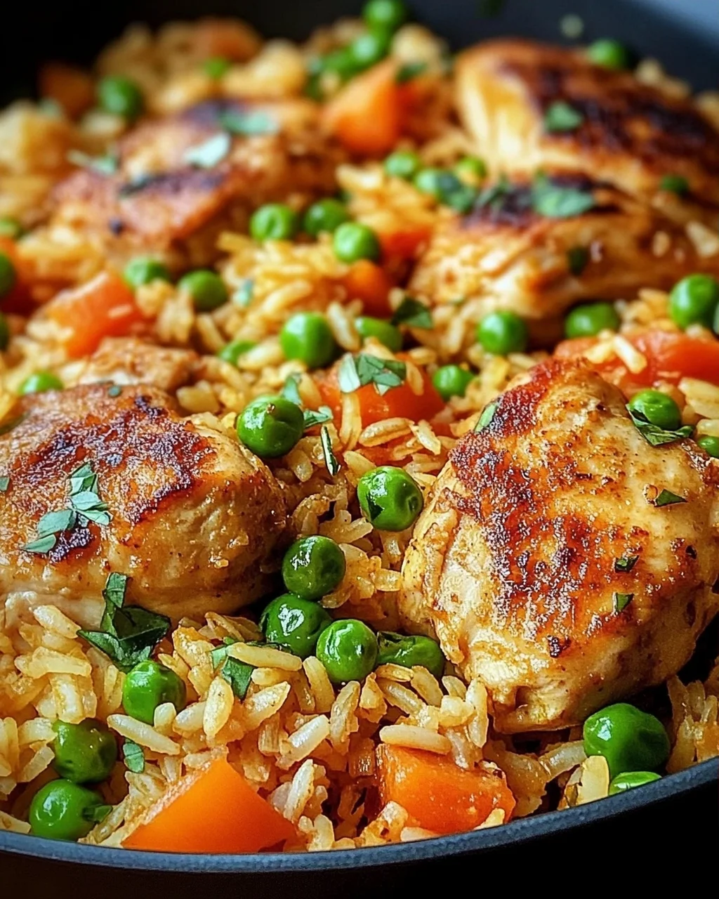 Ein Topf Hähnchen und Reis