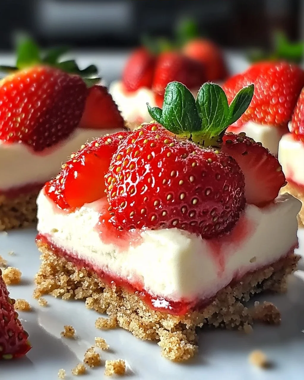 Erdbeer-Cheesecake-Häppchen