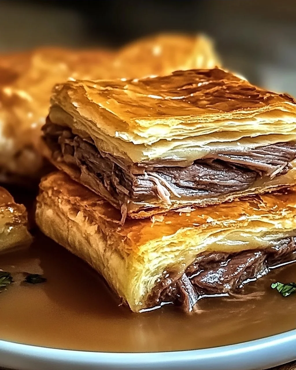 Französische Dip Quadrat für den perfekten Snack