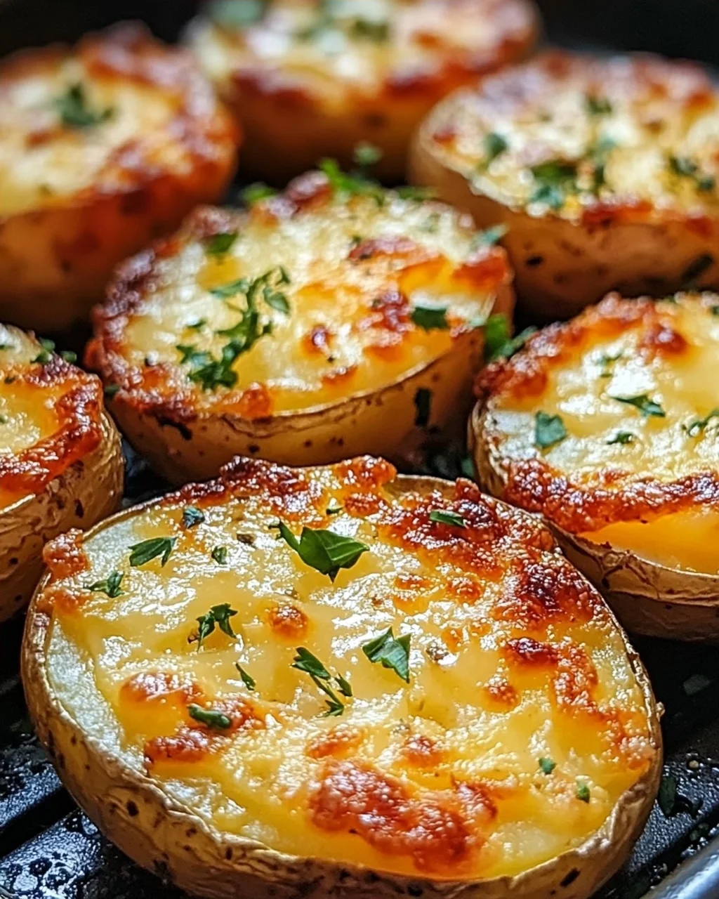 Gebackene Käse-Kartoffeln aus der Heißluftfritteuse genießen