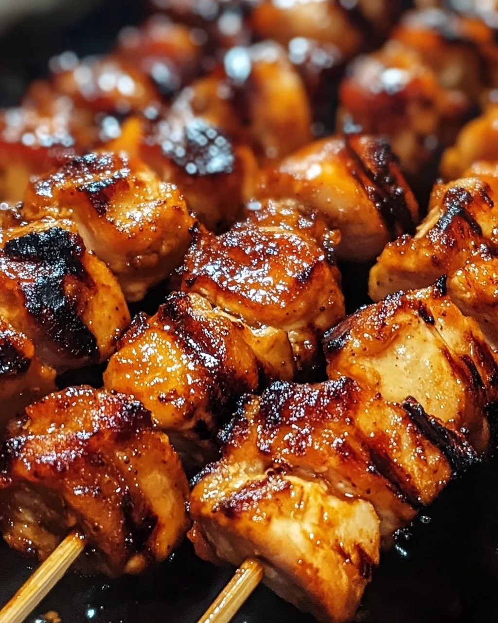 Gegrillte Honig-BBQ-Bacon-Hühnchen-Spieße einfach zubereiten