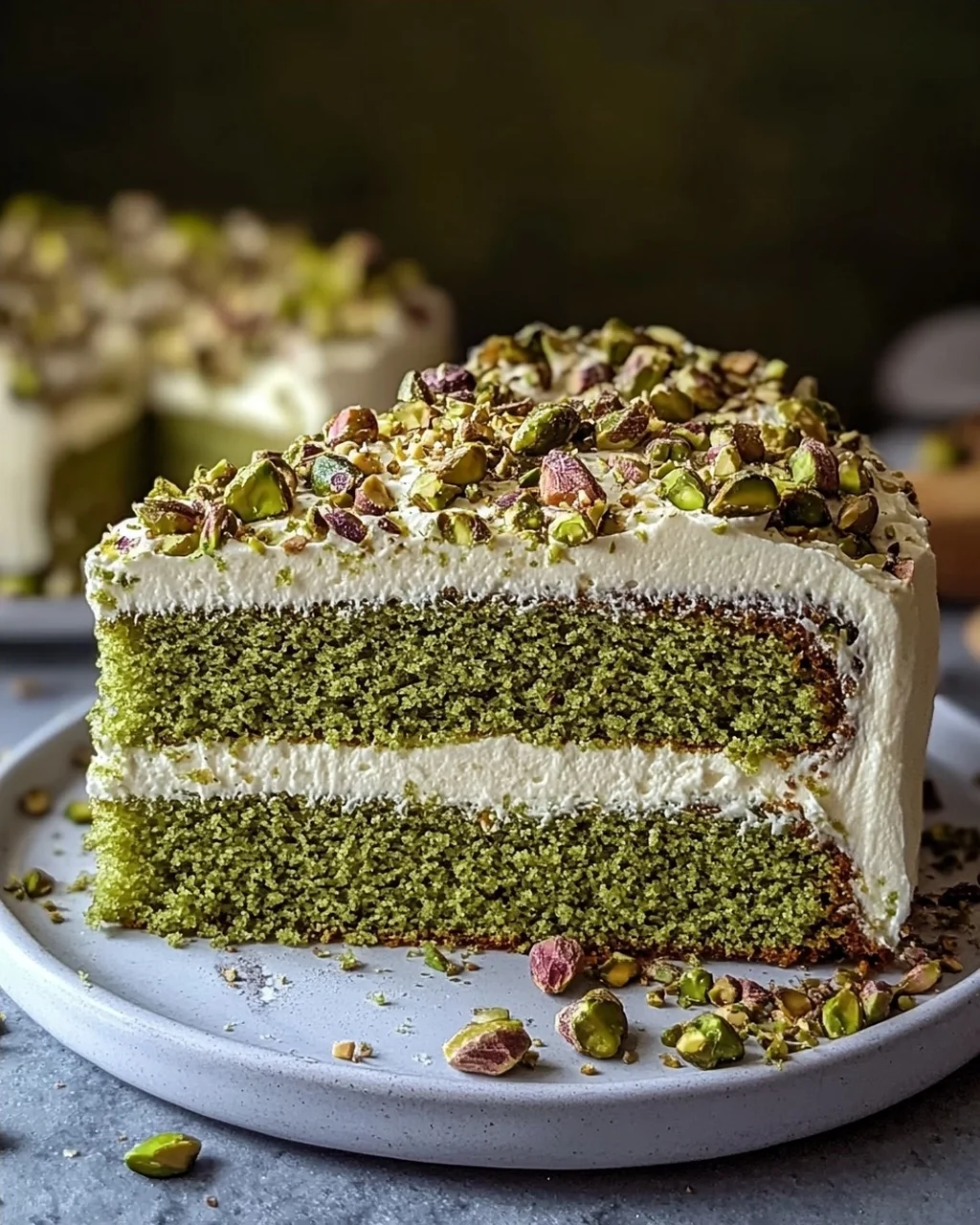 Glutenfreier Matcha-Pistazienkuchen für jeden Anlass