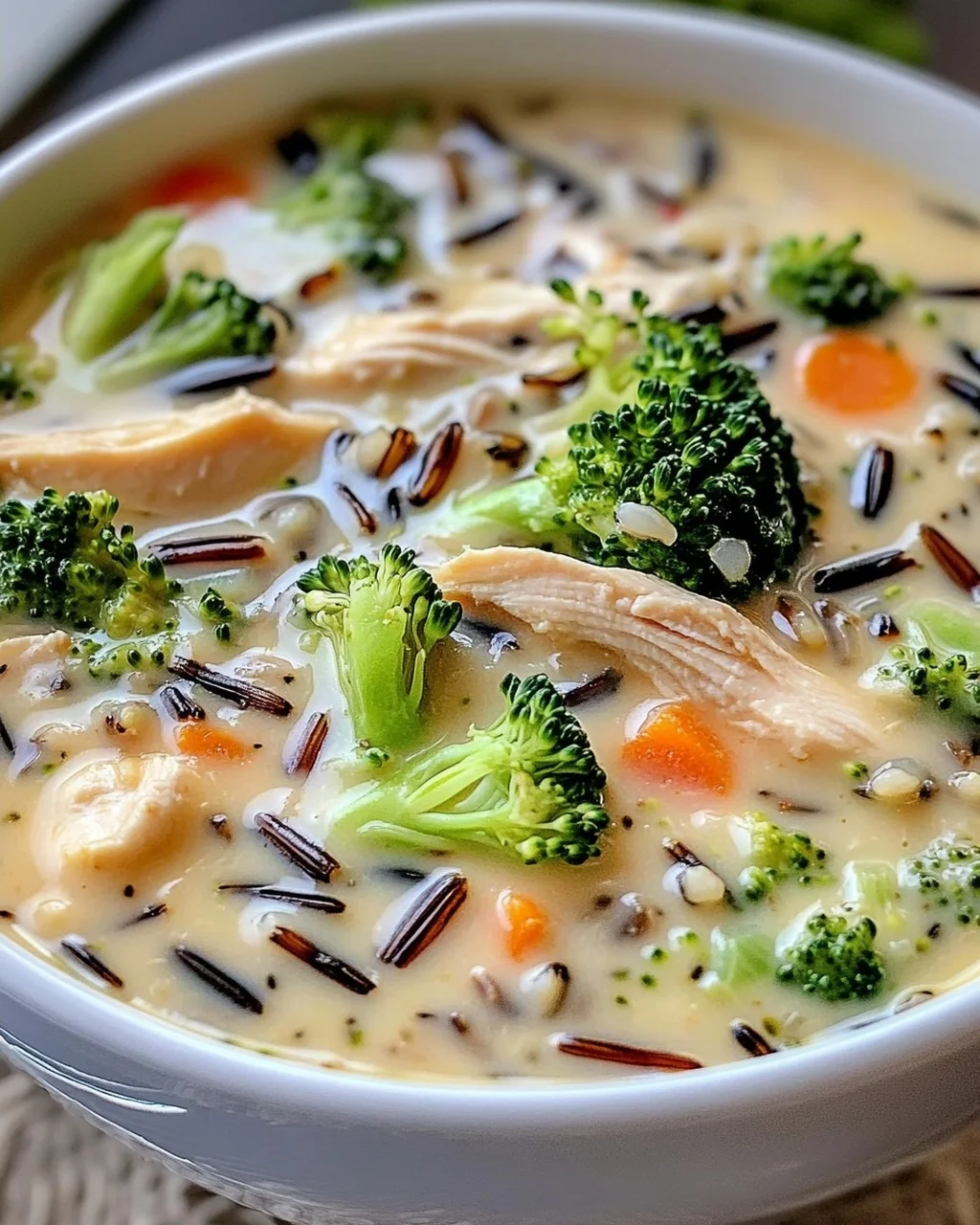 Hähnchen Brokkoli Wildreis Suppe