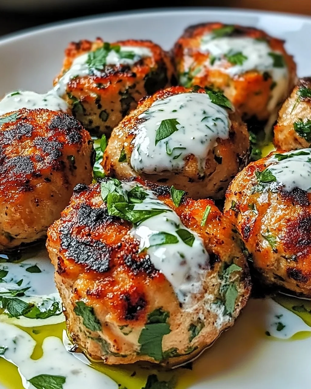 Hähnchen-Kofta mit Knoblauch-Joghurt-Sauce genießen