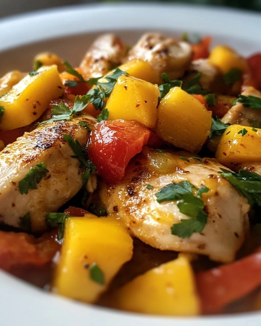 Hähnchen Mit Mango & Paprika Pfanne: Exotisch & Lecker!