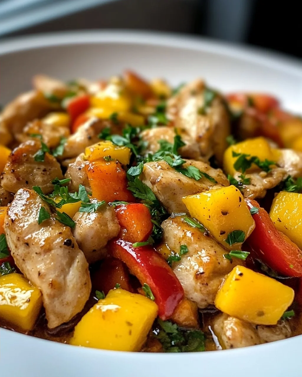 Hähnchen Mit Mango & Paprika Pfanne: Exotisch & Lecker!