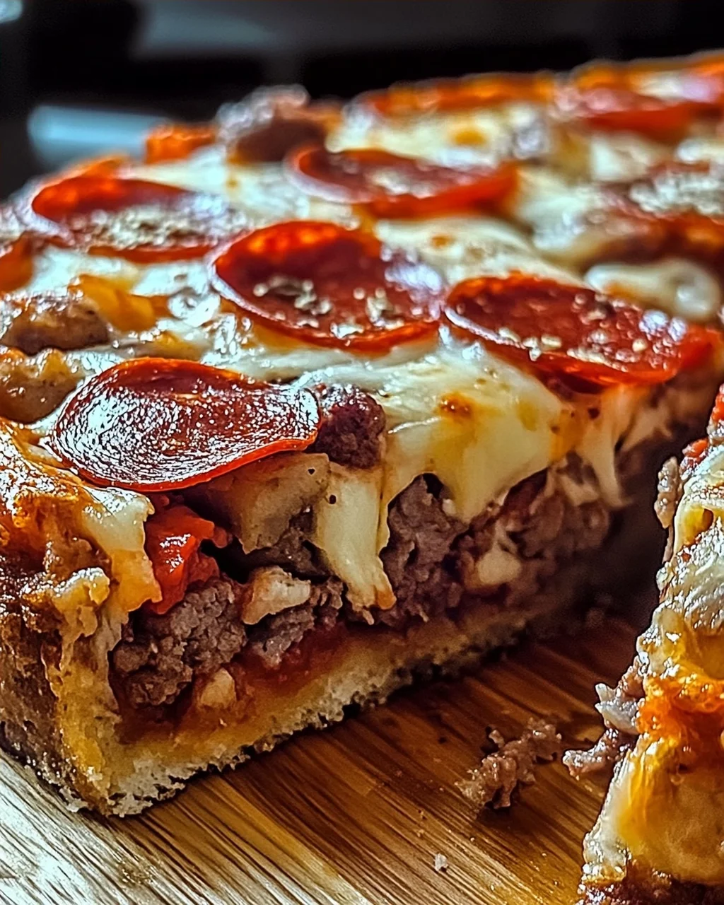 Herzhafter Hamburger Wurst- und Peperoni-Kuchen für jeden Tag