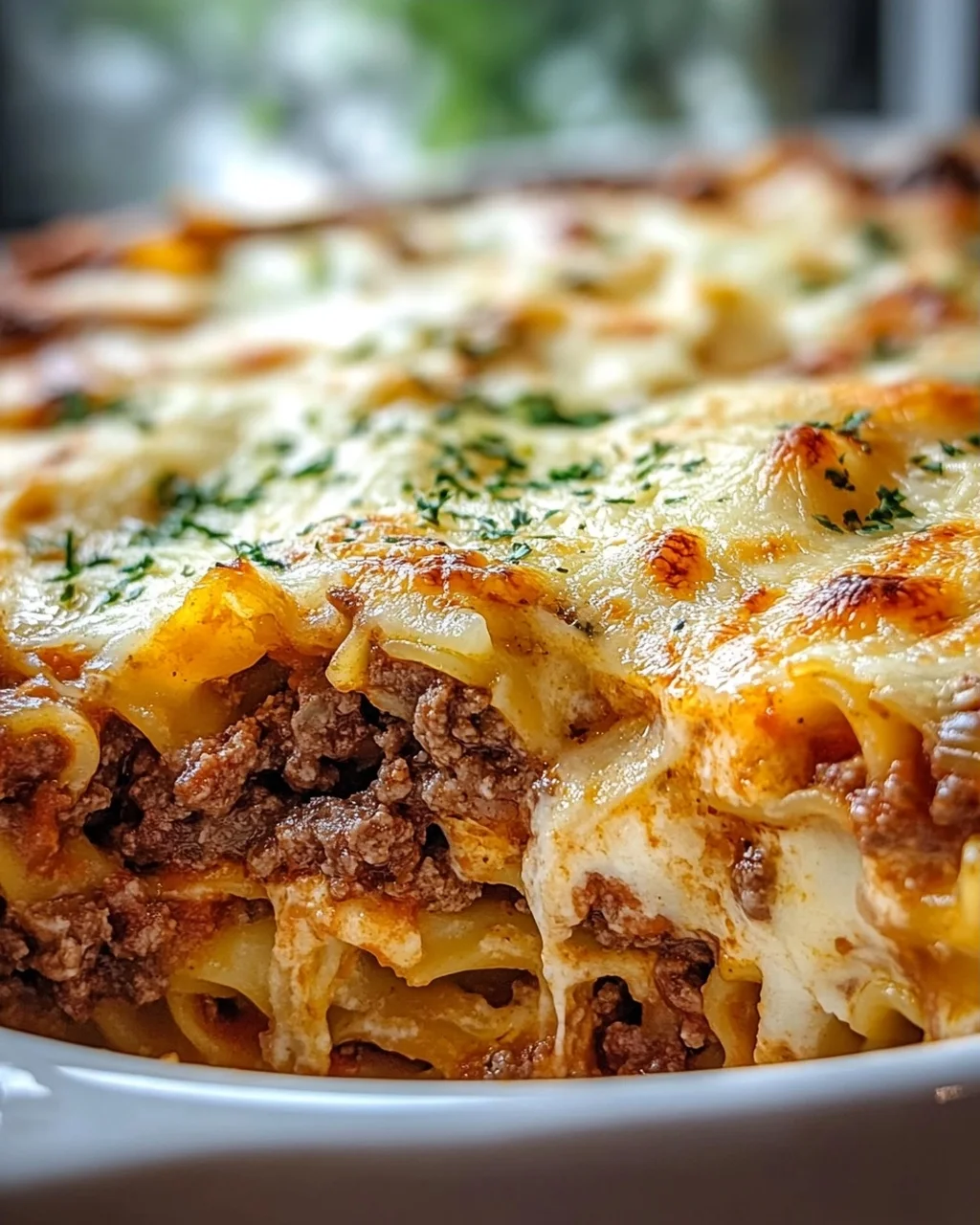 Herzhafter Nudelauflauf mit Hackfleisch und Kraut