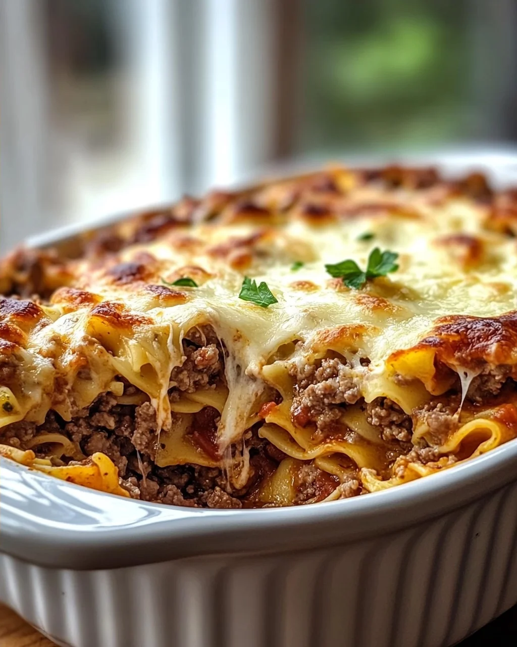 Herzhafter Nudelauflauf mit Hackfleisch und Kraut