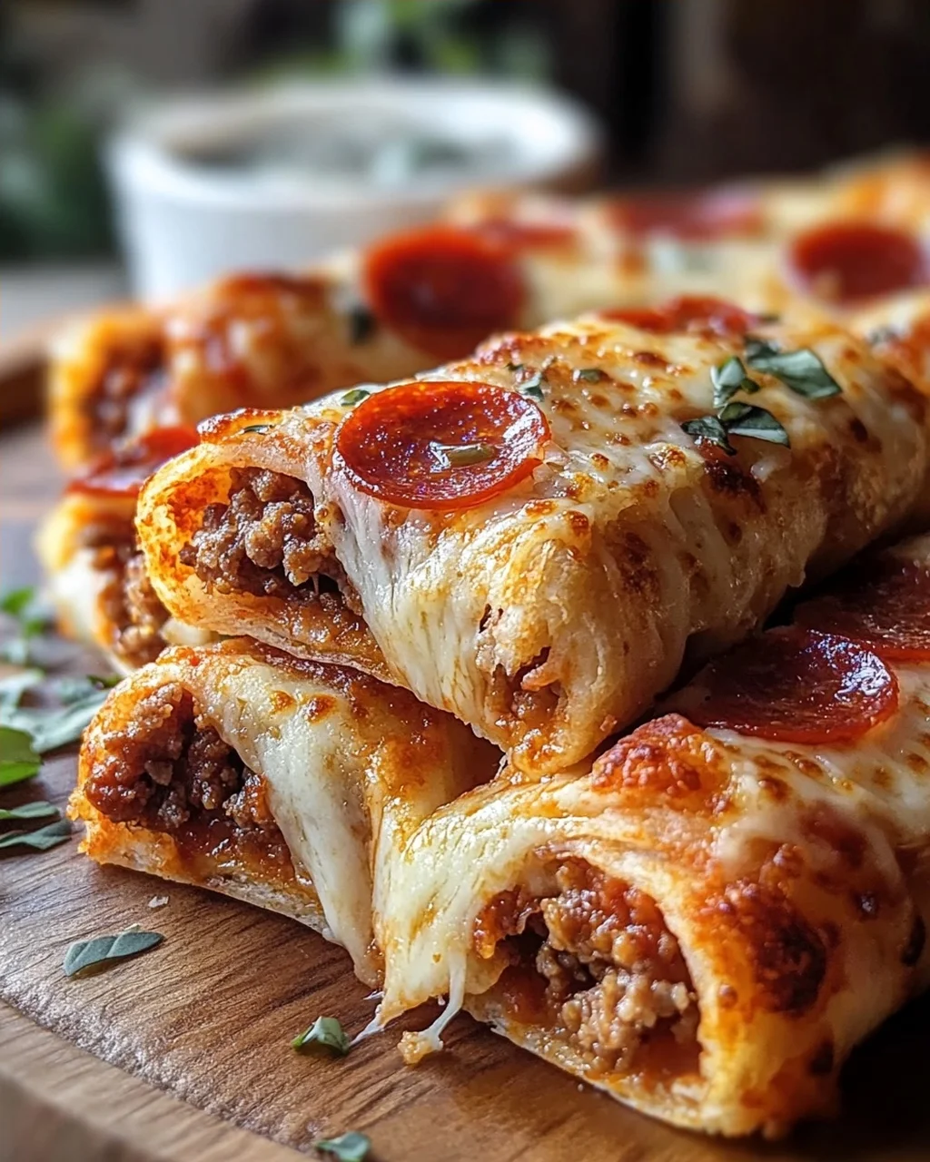 High Protein Rinder-Pepperoni-Pizza-Röllchen: Käsig, Knusprig
