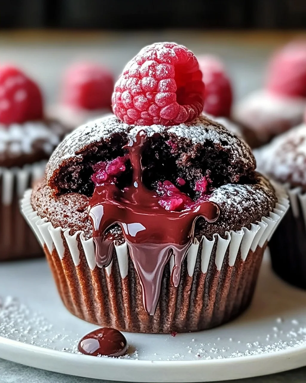 Himbeer-Schokoladen-Lava-Cupcakes für besondere Anlässe