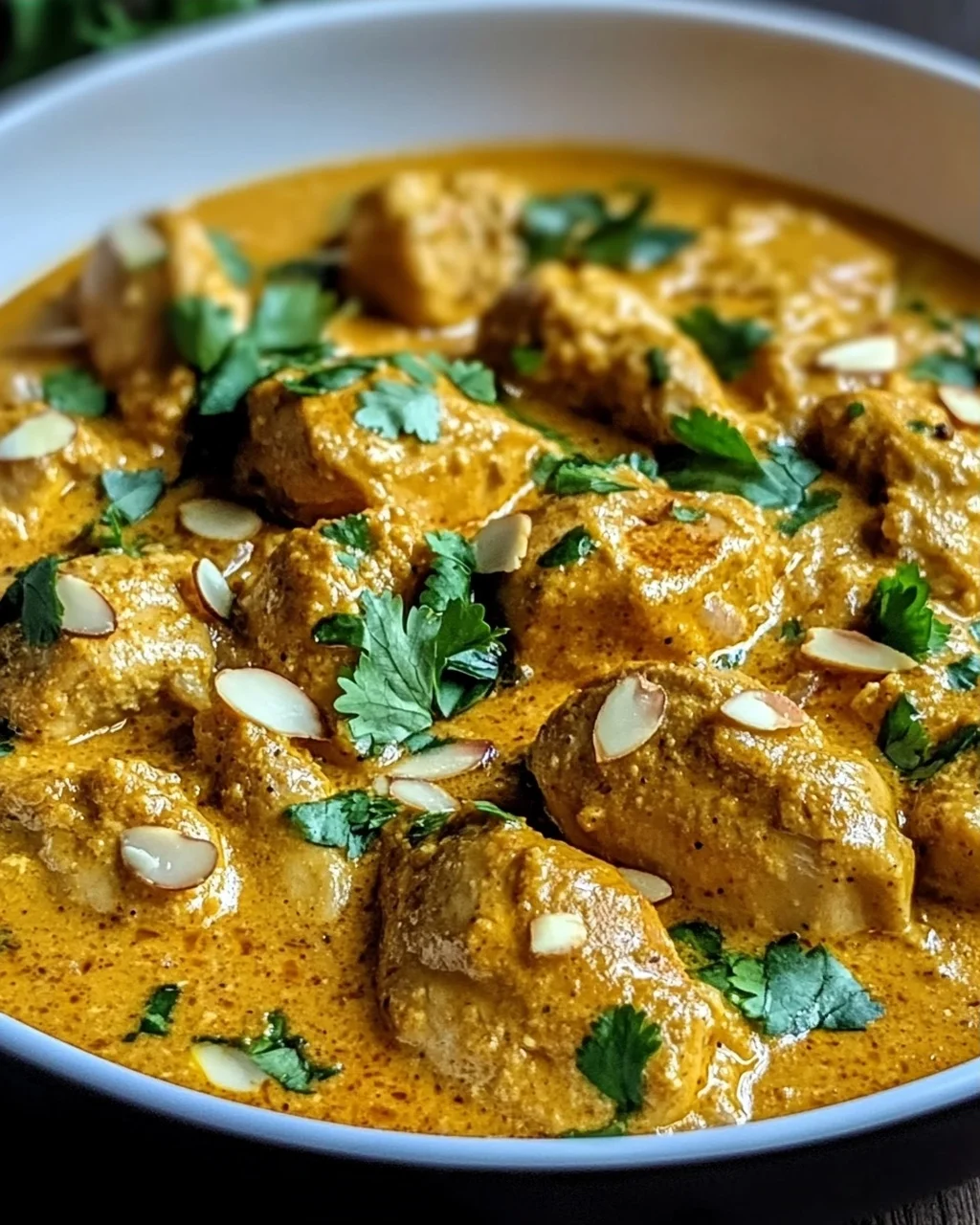 Hühnchen Korma mit Fladenbrot oder Reis zaubern