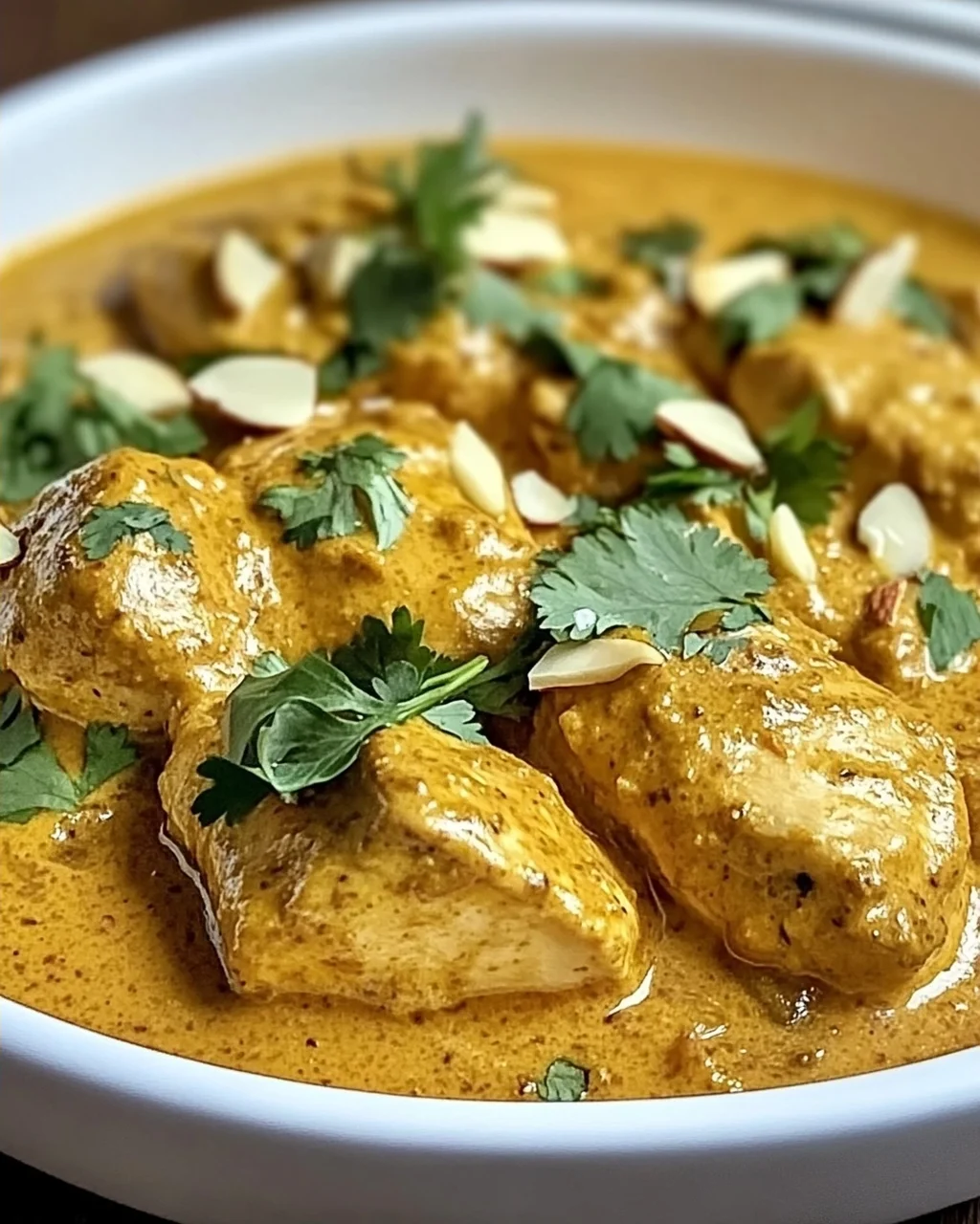 Hühnchen Korma mit Fladenbrot oder Reis zaubern