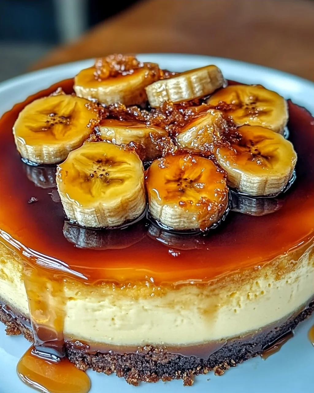 Karamellisierte Bananen-Käsekuchen für Feinschmecker
