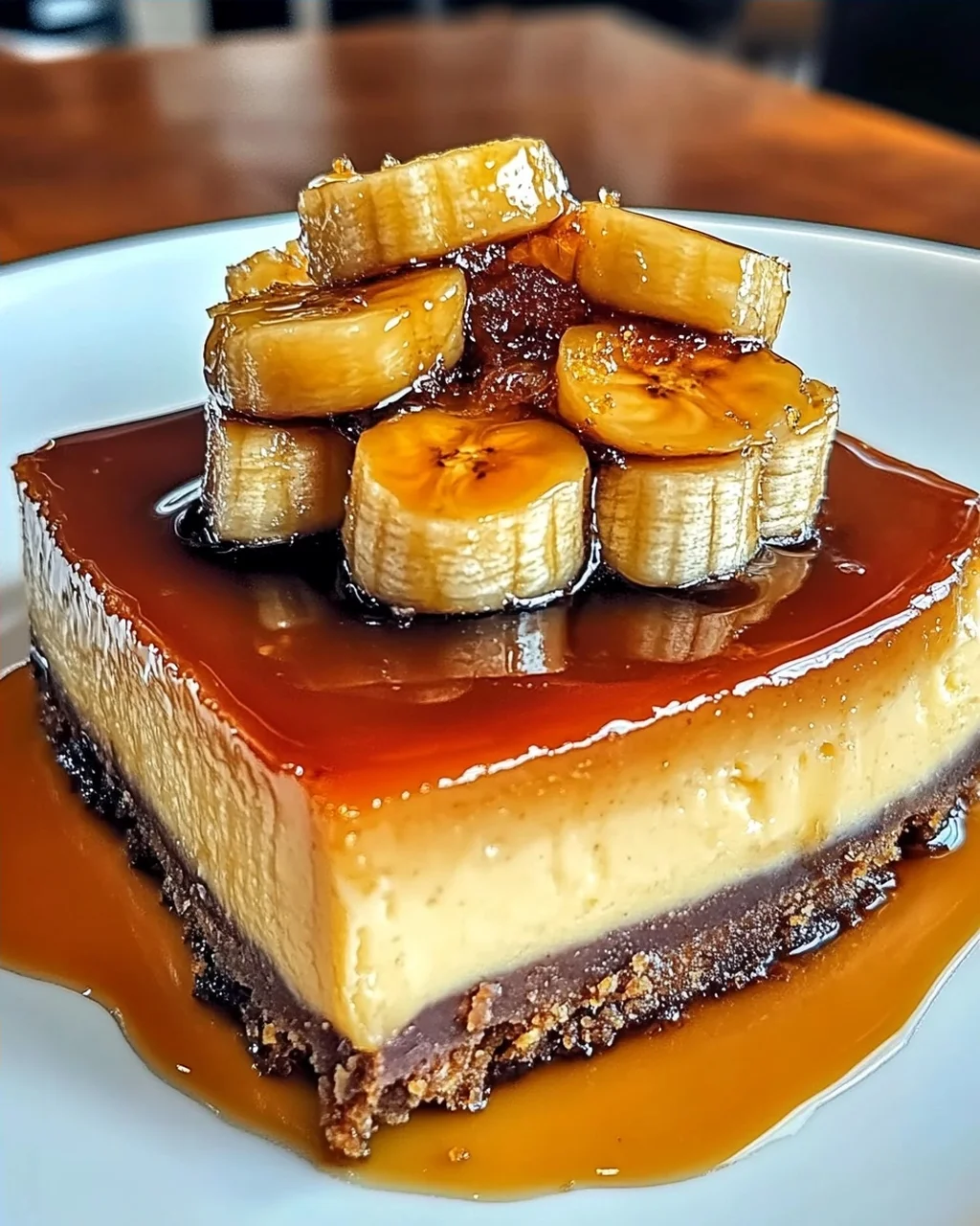 Karamellisierte Bananen-Käsekuchen für Feinschmecker