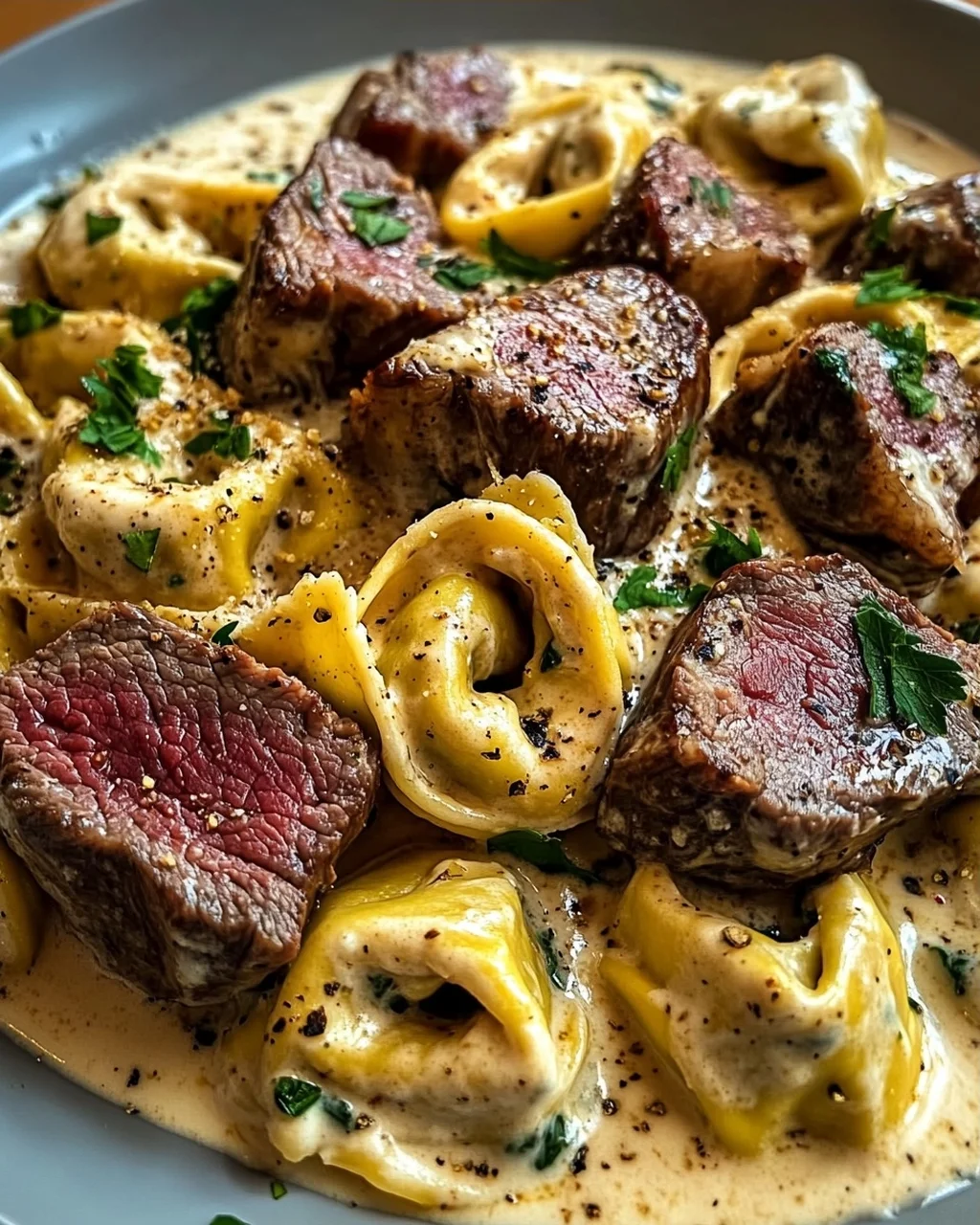 Knoblauch-Steak Tortellini: Cremiges Fest mit Creamhouse Soße