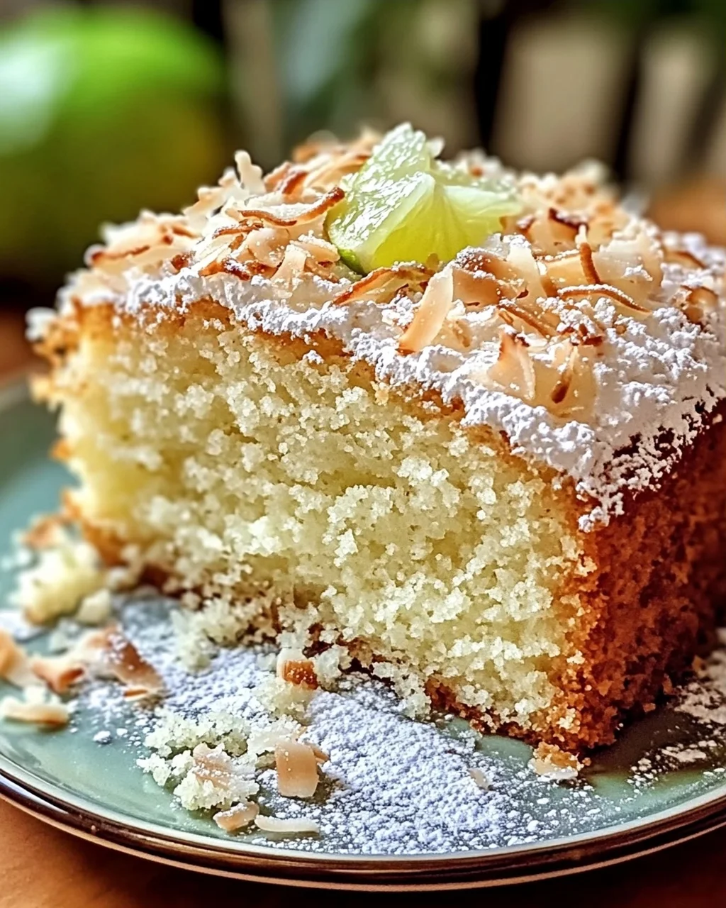 Kokos-Limetten-Butterkuchen für tropischen Genuss