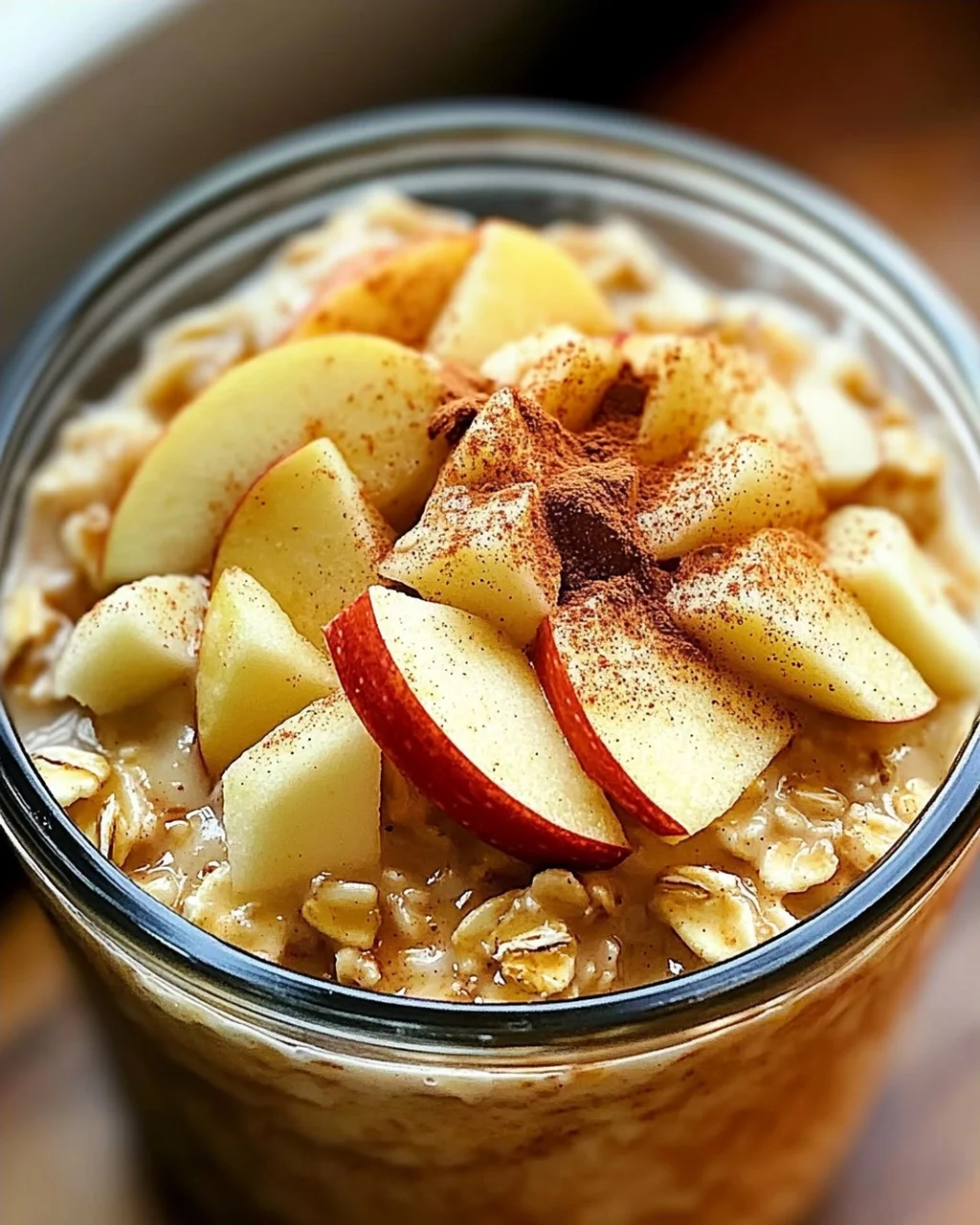 Köstliche Apple Cinnamon Overnight Oats Einfaches Rezept