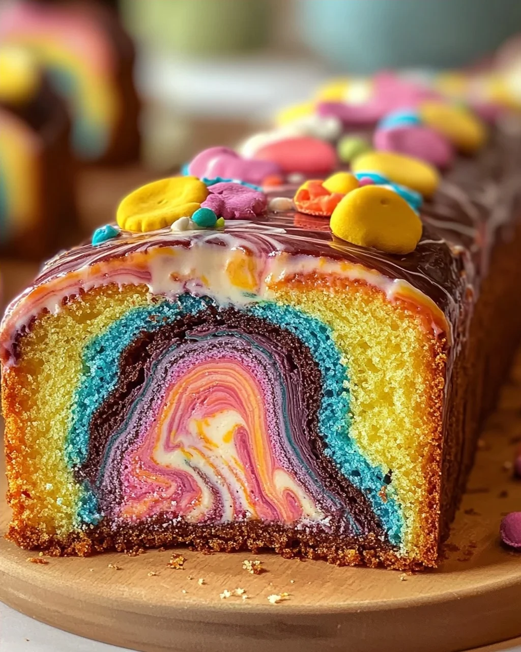 Kunterbunter Marmorkuchen