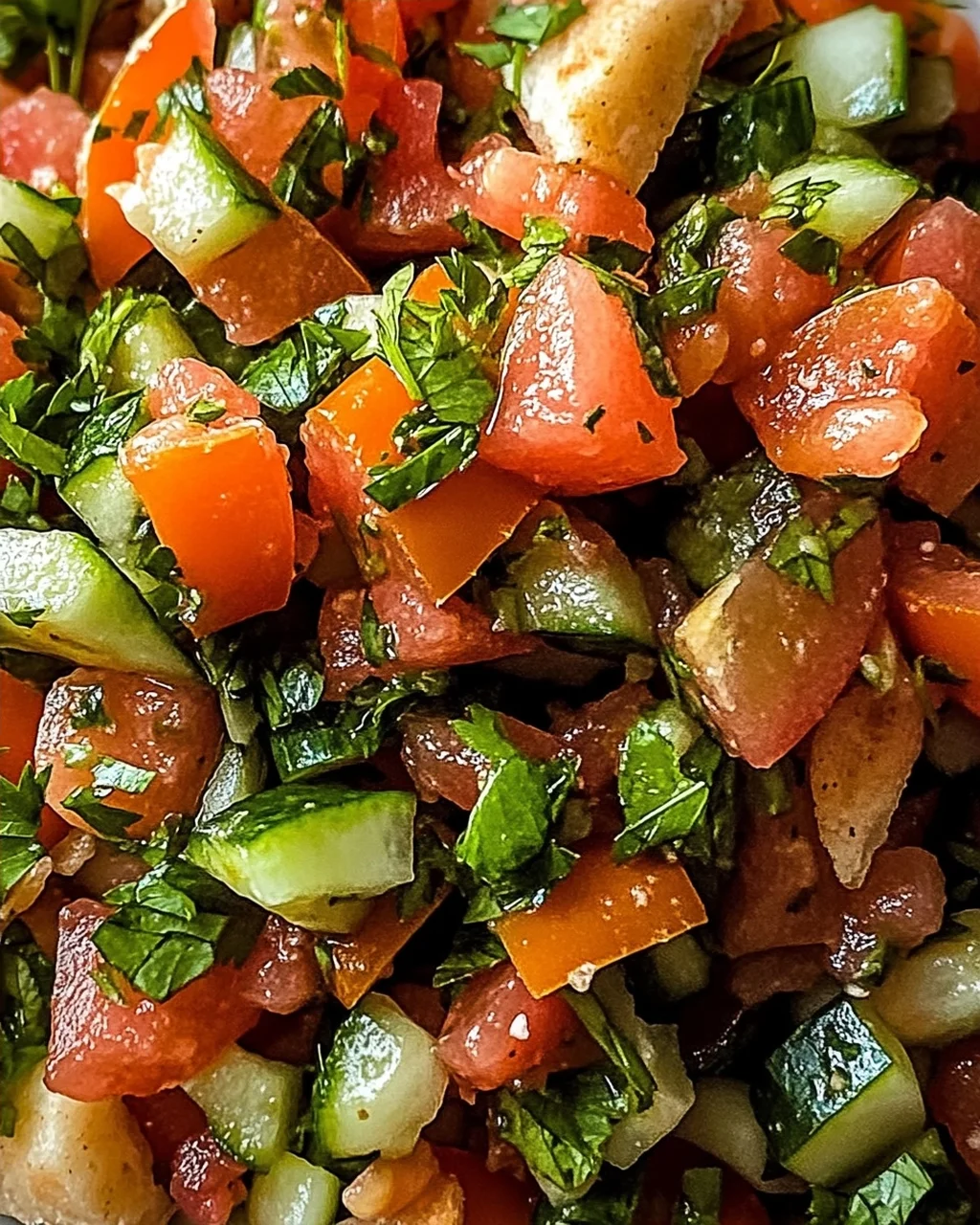 Libanesischer Tomaten Pita Salat