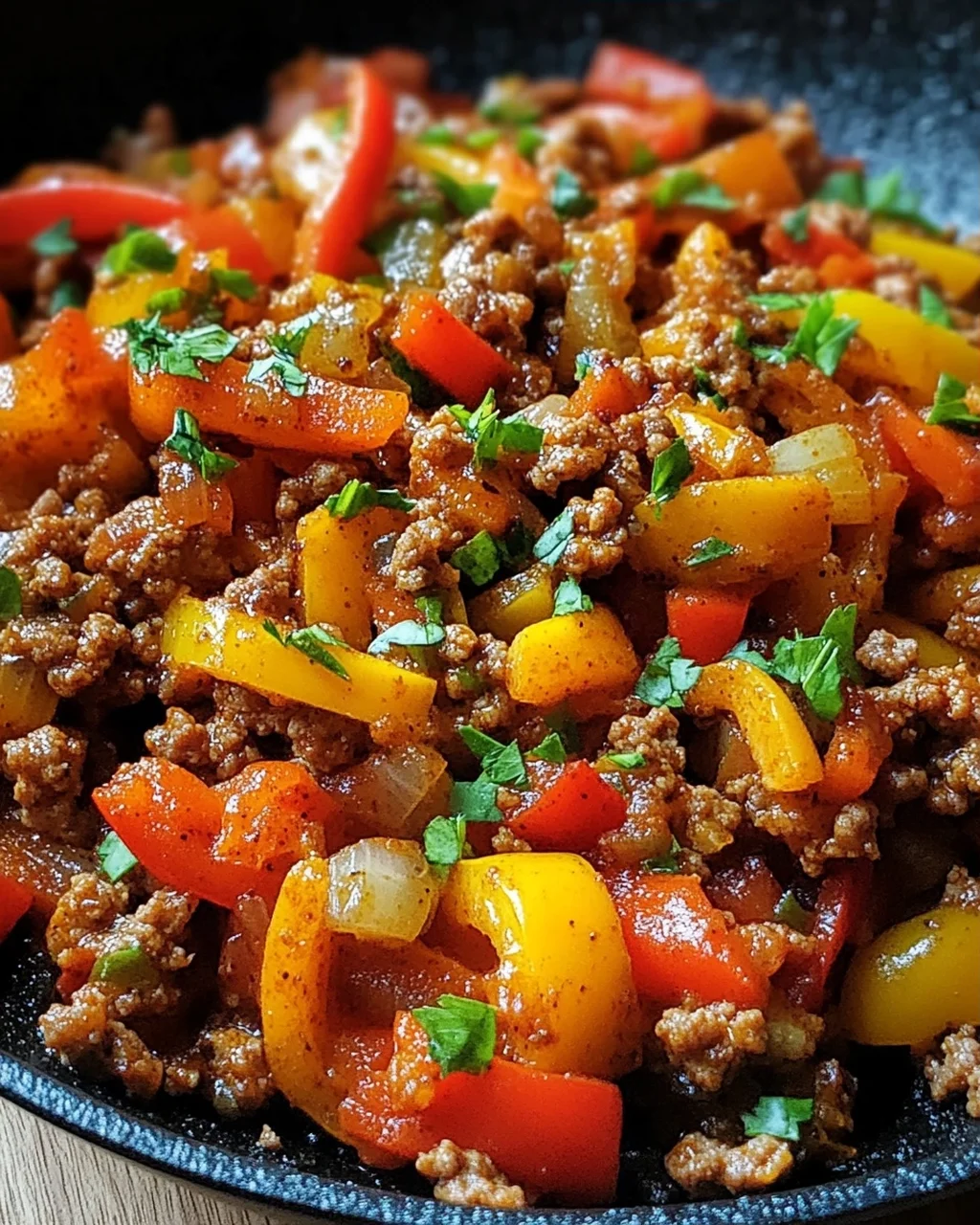Low Carb Paprikapfanne mit Hackfleisch