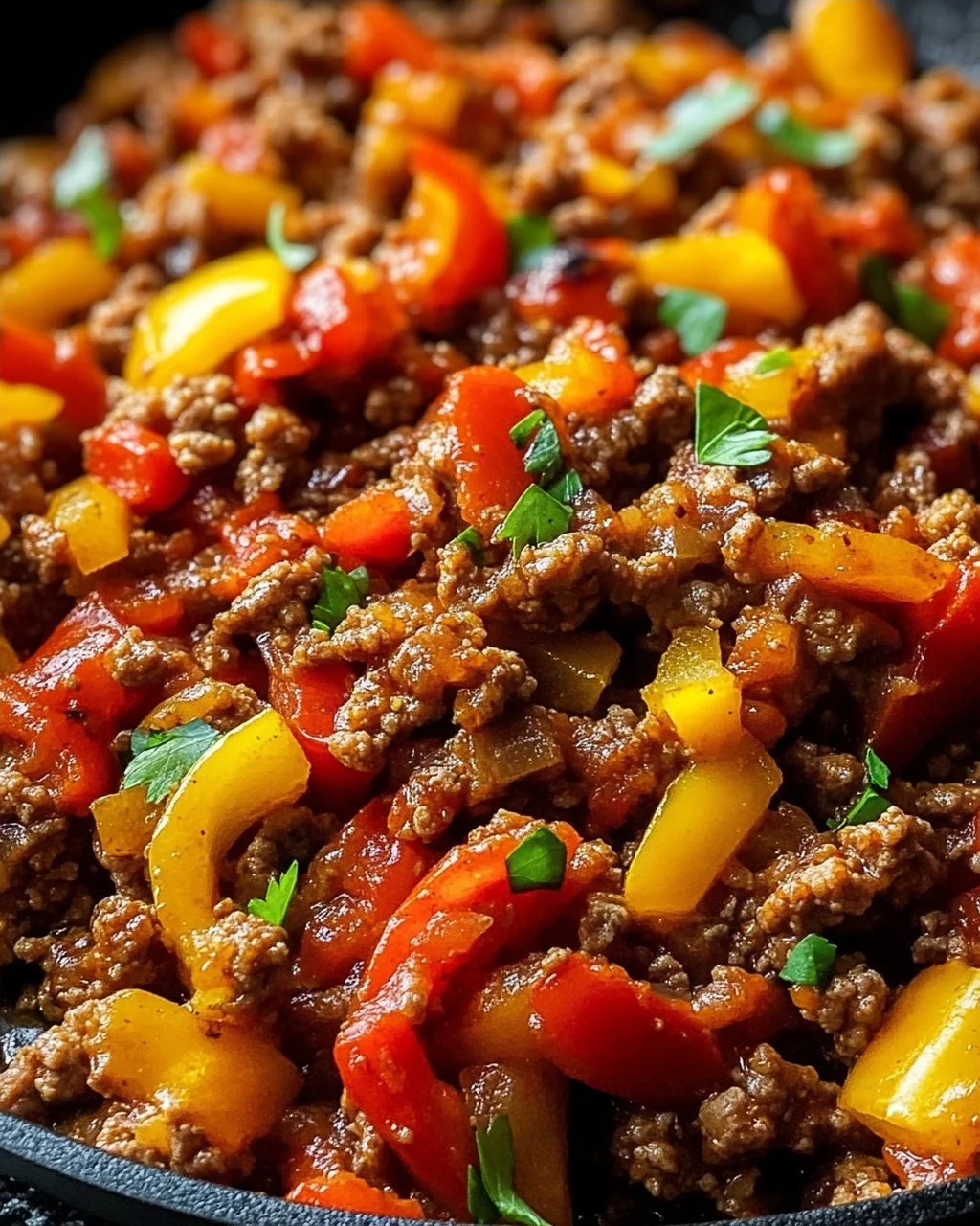 Low Carb Paprikapfanne mit Hackfleisch