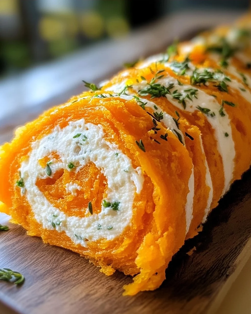 Möhrenrolle mit Frischkäse