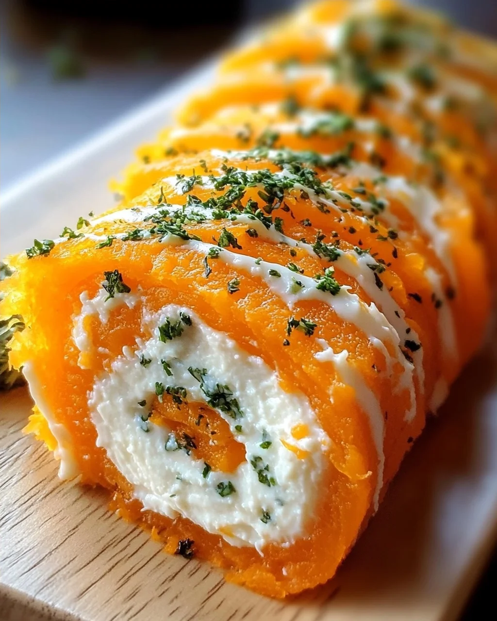 Möhrenrolle mit Frischkäse