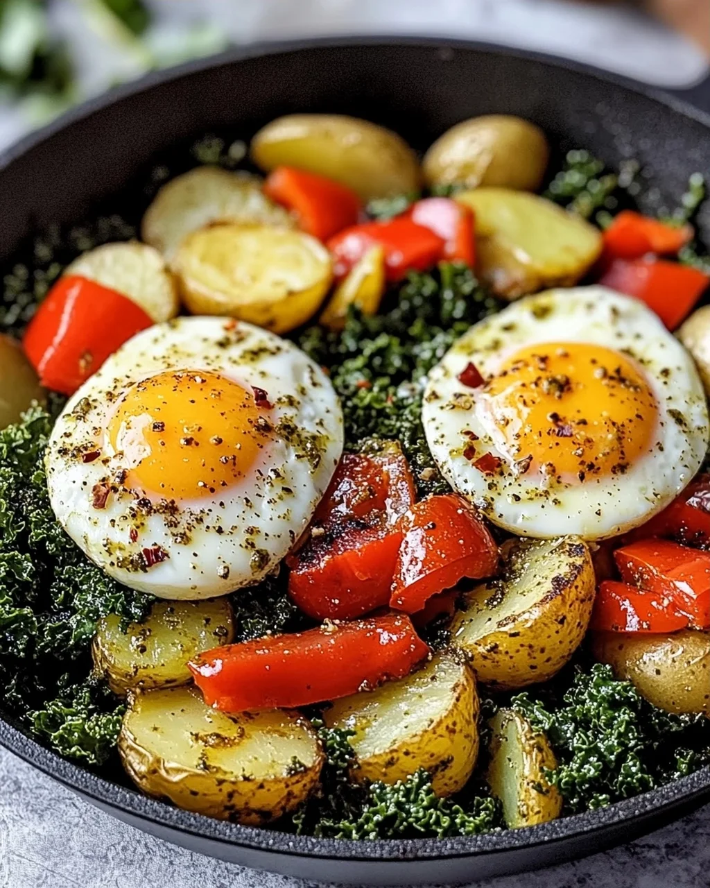 Pesto Eier & Kartoffel Pfanne für schnelle Genussmomente