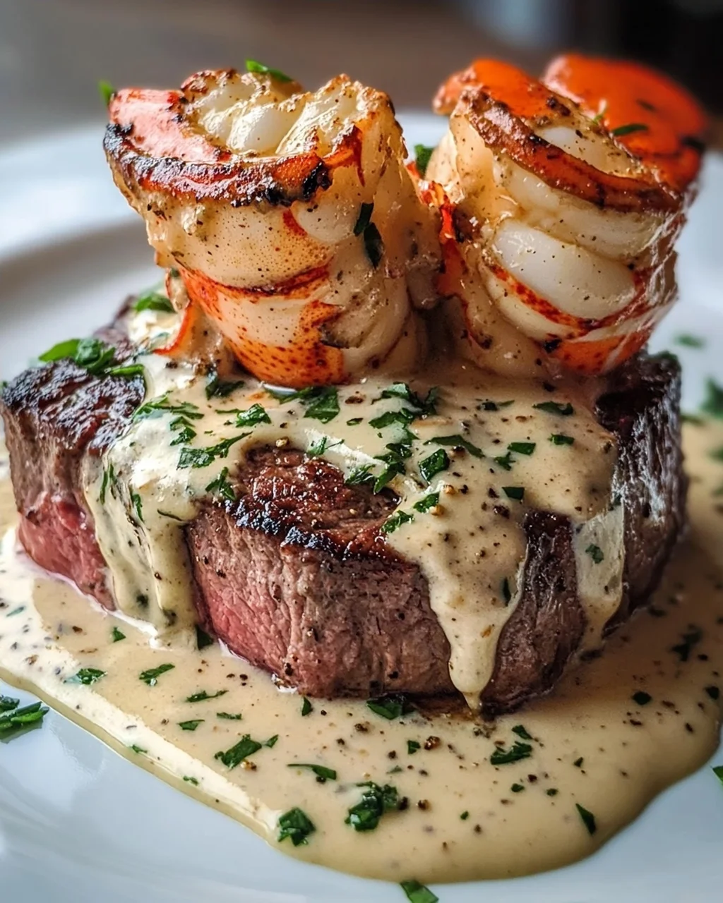 Surf & Turf mit cremiger Knoblauchsauce: Exklusiver Genuss