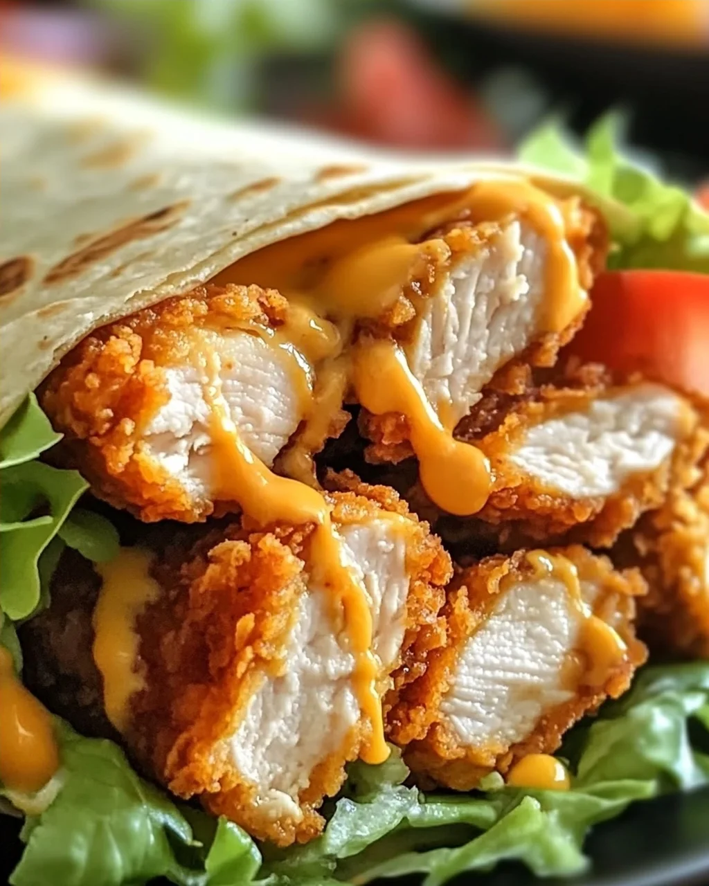 Süße Chili knusprige Hühnerwickel ganz einfach selber machen
