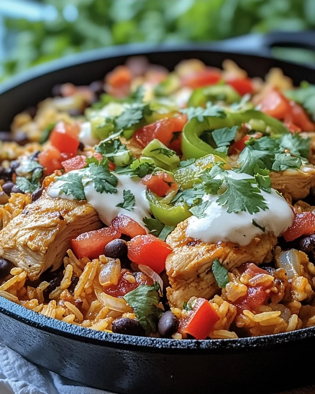 Taco-Pfanne mit Huhn und Reis