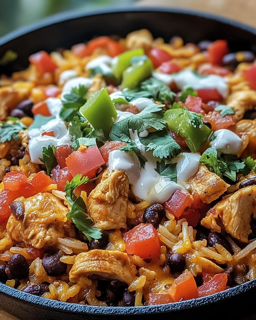 Taco-Pfanne mit Huhn und Reis