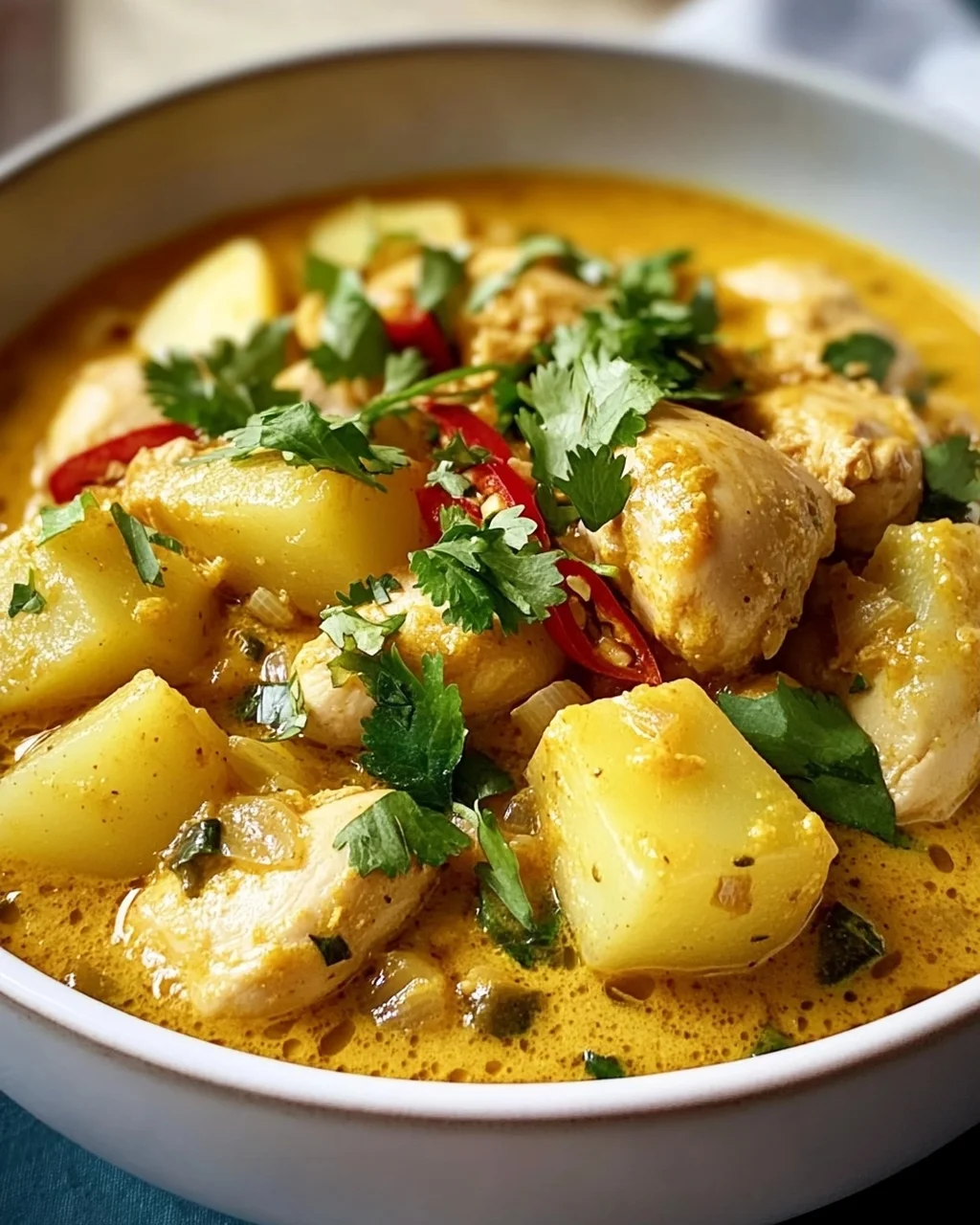 Thai Gelbes Hühnercurry mit Kartoffeln – Exotischer Genuss!