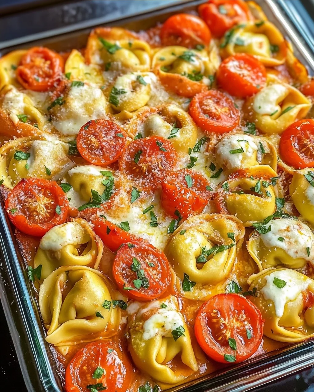 Tortellini-Auflauf mit Tomaten & Mozzarella