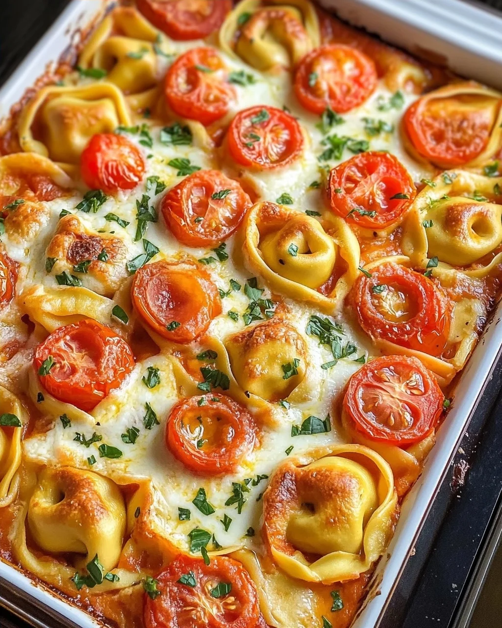 Tortellini-Auflauf mit Tomaten & Mozzarella