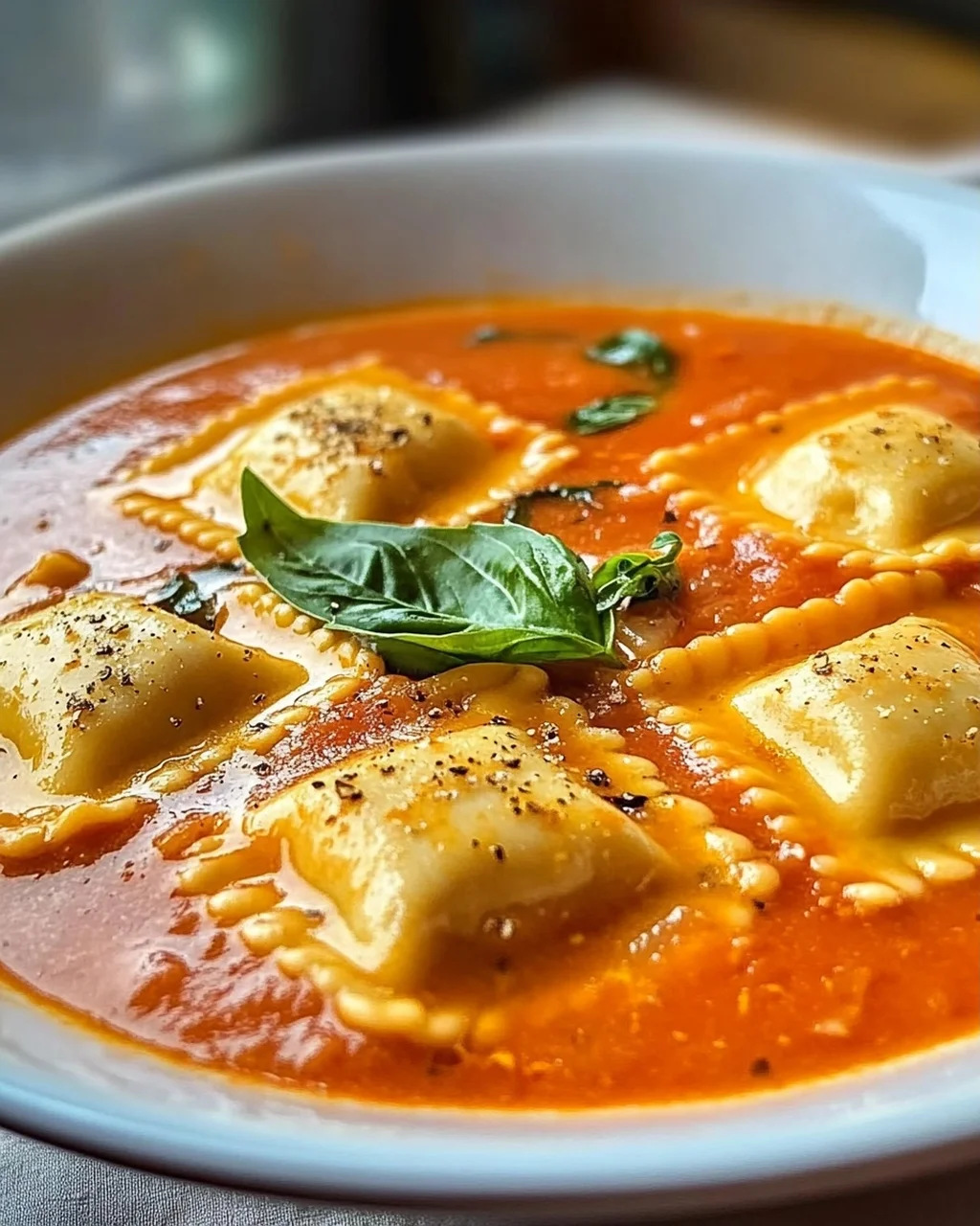 Toskanische Ravioli Suppe für gemütliche Abende