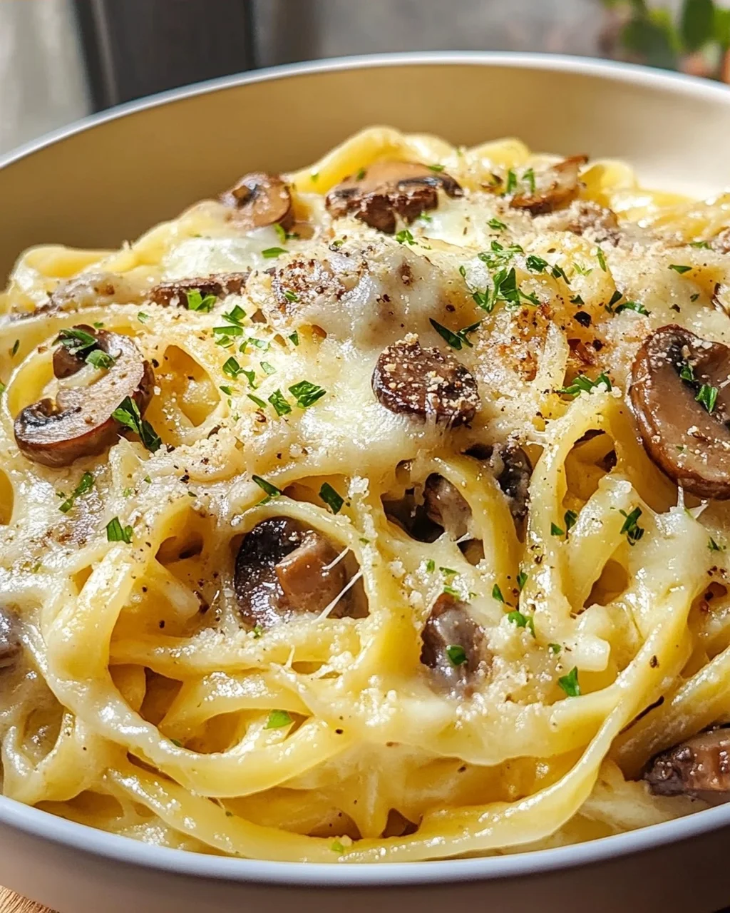 Unwiderstehliche Karamelisierter Lauch Pilz Gruyère Pasta