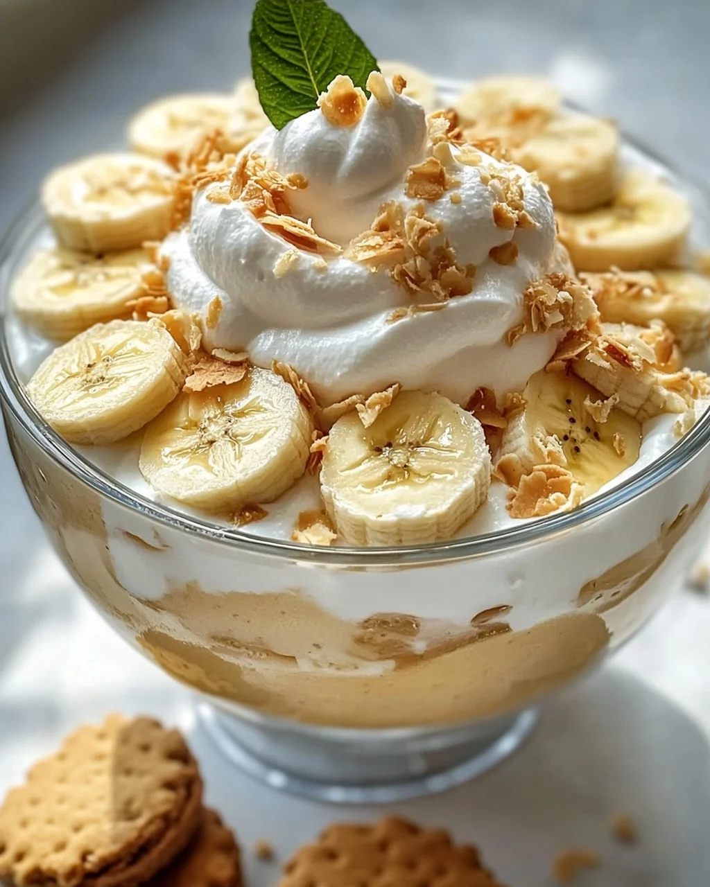 Veganer Magnolia Style Bananenpudding mit Kokoscreme Rezept