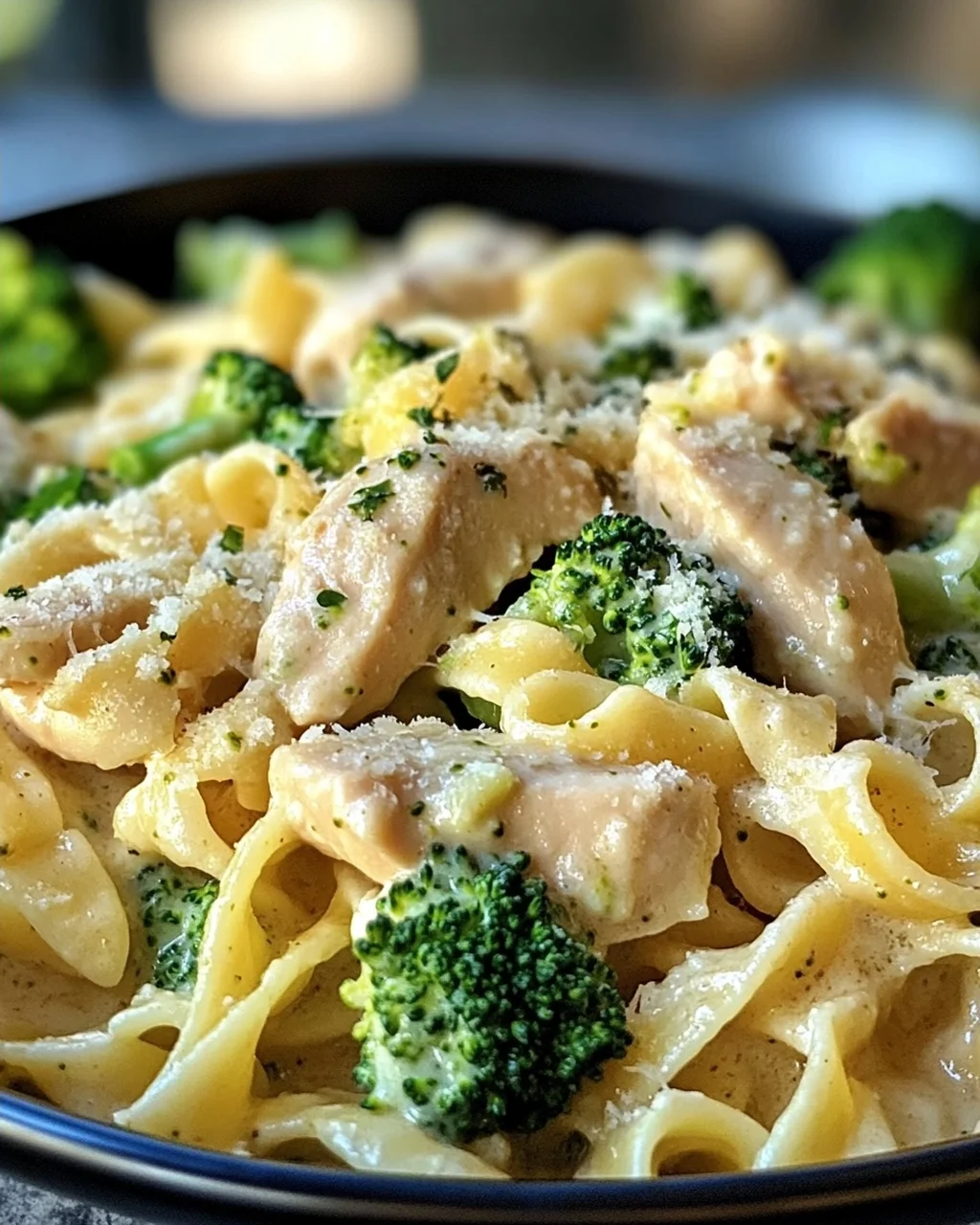cremige Hähnchen-Brokkoli-Pasta
