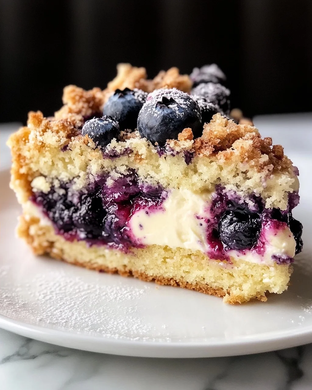 schnelle Blaubeer-Quark-Kuchen mit Streuseln